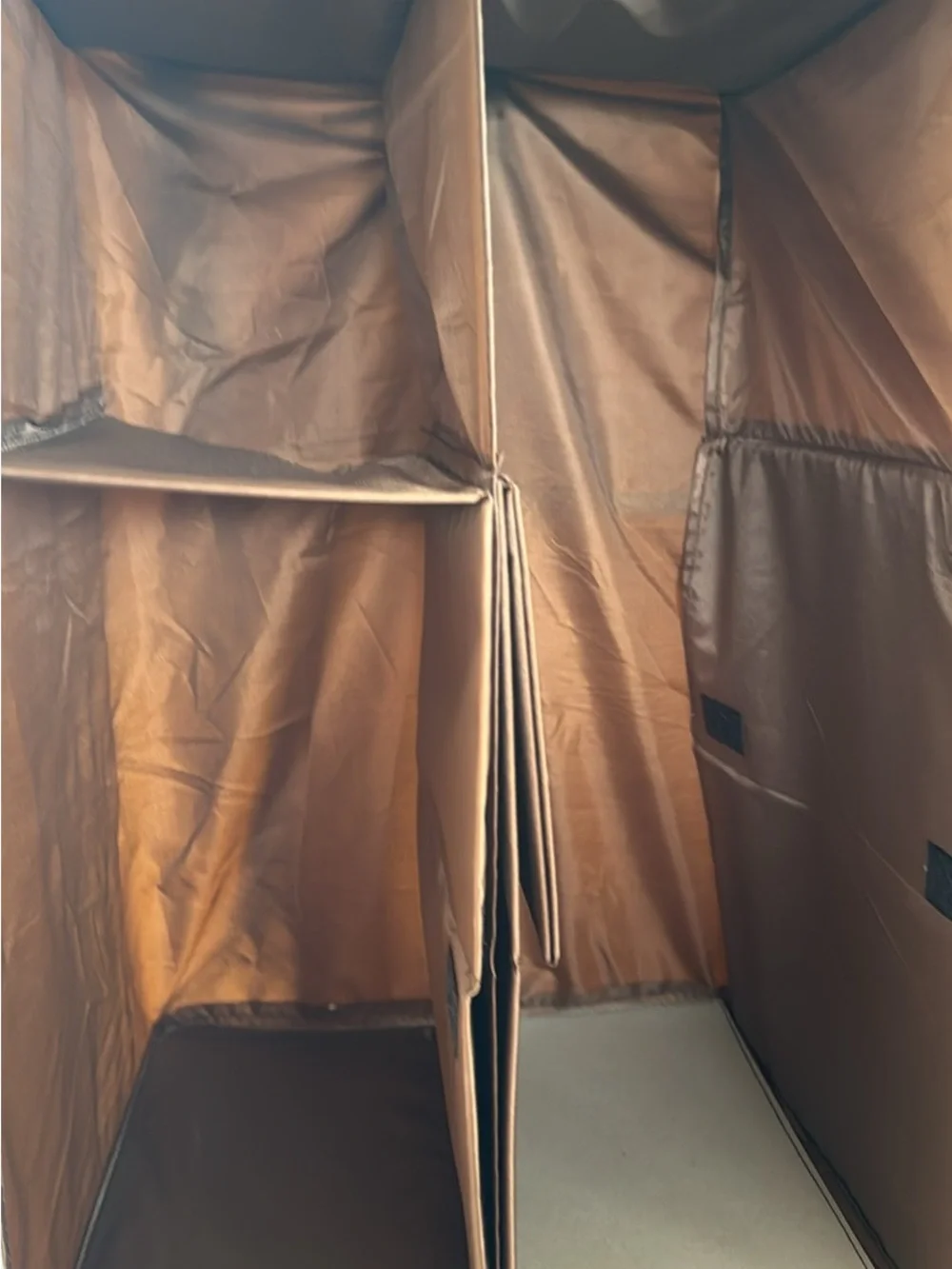 Source Unknown Brown Hanging Fabric Closet Organizer with Multiple Cubes